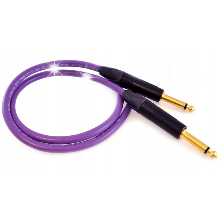 Cabluri audio Melodika, jack - jack 6.3mm, 5m, metalice, rezistente