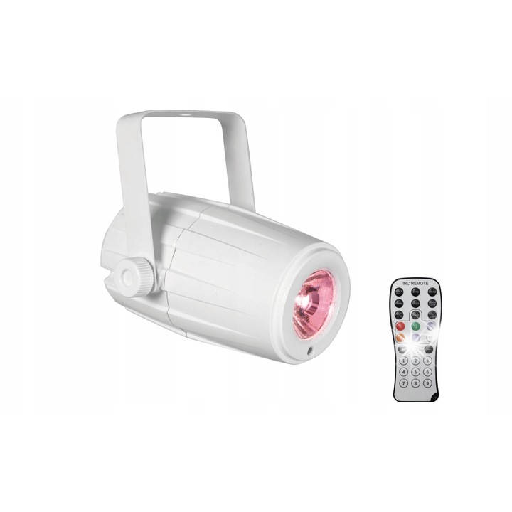 Рефлектор точков Eurolite LED PST-5 QCL Spot, 5W, RGBW, с дистанционно управление, 12,1x14x13,7см, пълен комплект