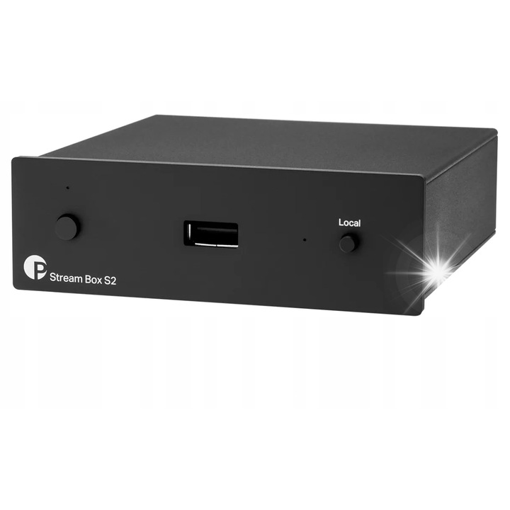 Аудио плейър Pro-Ject Stream Box S2, Wi-Fi, Ethernet, 24bit/192kHz, черен, 103x37x122mm