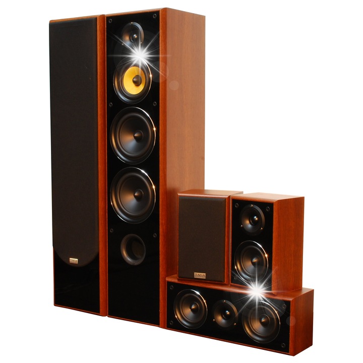 Set boxe home cinema Taga Harmony TAV-606 v3 5.0 negru 98x23x25cm