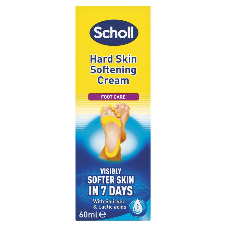 Crema pentru înmuiere piele întărită Scholl, 60ml, unisex, textură sensibilă