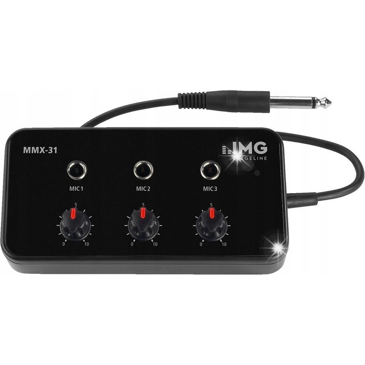 Mikser audio 3 canale MMX-31, Monacor, pasiv, 127x48x72mm, 200g
