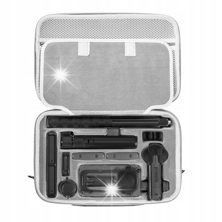 STARTRC All-In-One Kit hordtáska Insta360 X5-höz, szürke, 330x245x75mm, vízálló, párnázott belsővel