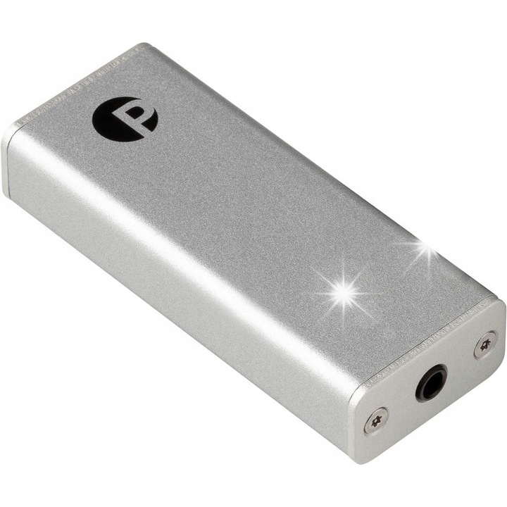 Преносим усилвател за слушалки Pro-Ject DAC Box E Mobile, USB-C, 3.5mm, Сребърен, 28x14x69.2mm