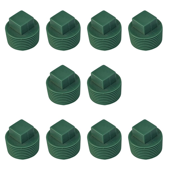 Készlet 10 x Dugó PPR-hez, zöld, 20 mm x 1/2", Fe