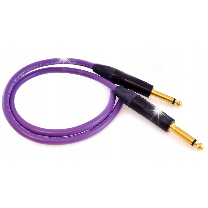 Cablu instrumental Jack - Jack 6.3mm Melodika, 2m, metalic, rezistent