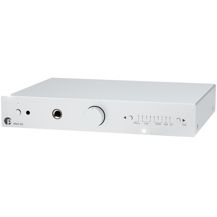 Amplificator stereo Pro-Ject Maia DS2, Bluetooth, 24bit/192kHz, 206x68x150mm, negru