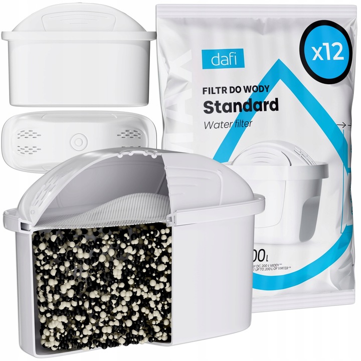 Set 12 Wklad Filtrant Dafi Standard Unimax, Filtrare eficienta, apa curata, compatibilitate larga