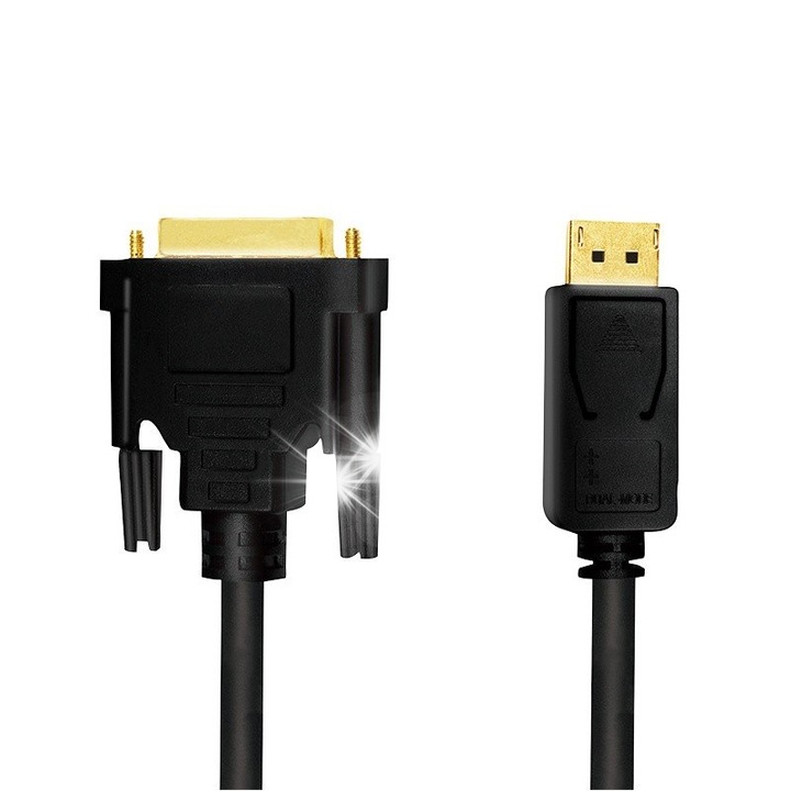 DisplayPort-DVI kábel 5m, Logilink, 1080p, fekete