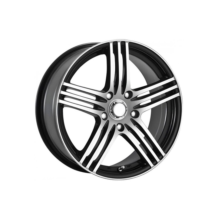 Set 4 Jante ART 17x7 4x108 ET35 negru polish diamond cut compatibile Peugeot, Citroen, Ford