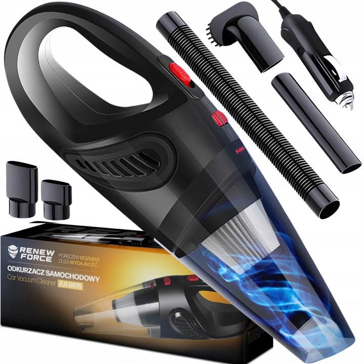 Aspirator auto portabil 120W 3,5m set XL multicolor 34x12x10cm