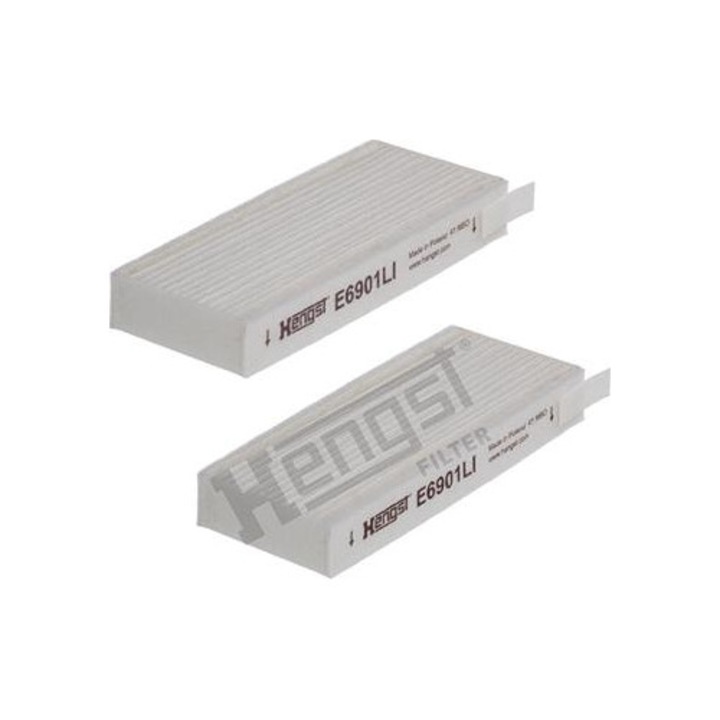 Filtru habitaclu Hengst Filter E6901LI-2, carbon activ, compatibil Daf