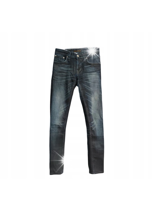 Дамски дънки Nudie Jeans, удобни, тъмносини, 100% памук, класическа кройка, W26-L32 US
