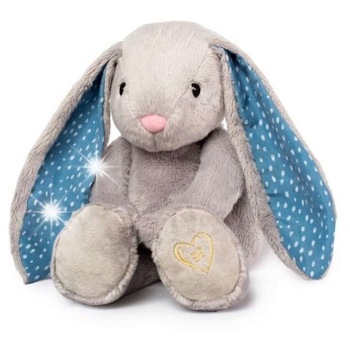 Плюшена играчка Whisbear, шумящо мече със сензор за плач, розово, 33x13x16см