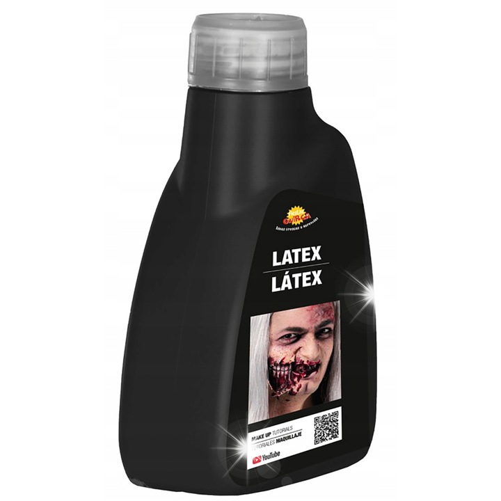 Plynny lateks 500 ml Guirca pentru charakteryzacji, alb, pentru makijaz Halloween