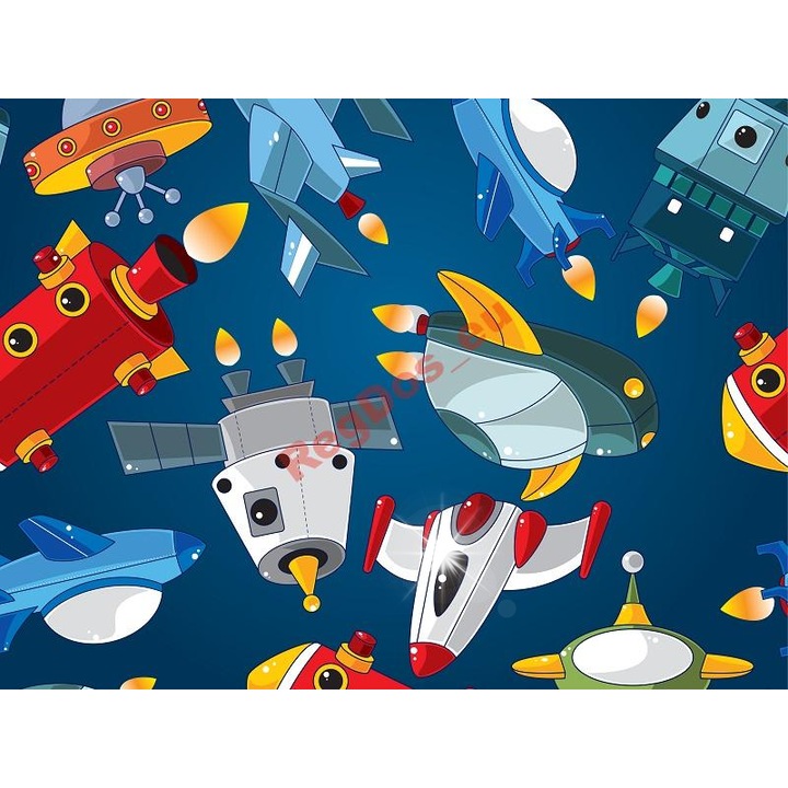 Fotótapéta KOSMOS 6 részes szett, rakéták, 300x210cm, flíz