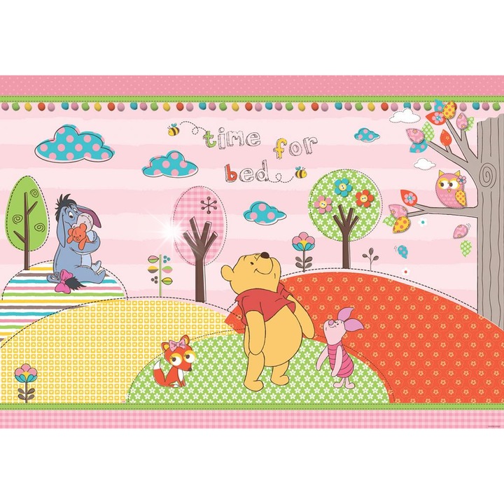 Disney Micimackó XL vlies tapéta, 208x146cm, ragasztóval, biztonságos tubusban