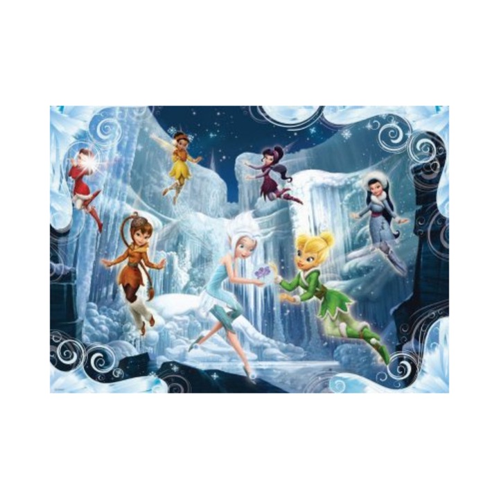 Disney Fairies flíz tapéta, 310x219cm, ragasztóval együtt