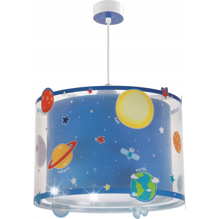 Lampa suspendata Dalber, Planete, 1 punct, albastra, 33x35-80cm