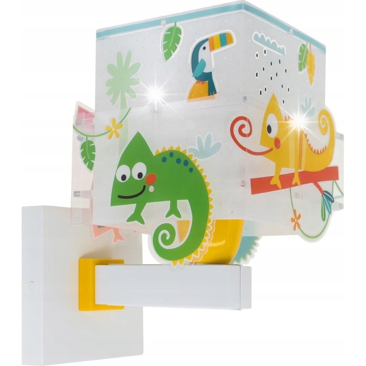 Аплик Dalber HAPPY JUNGLE 63319 розов и бял, 24x20x15см, E27, 1x15W LED
