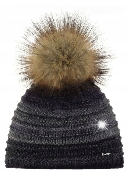 Eisbar Mikata Lux unisex sapka, 53% gyapjú, 47% poliakril, sötétszürke, Egy méret