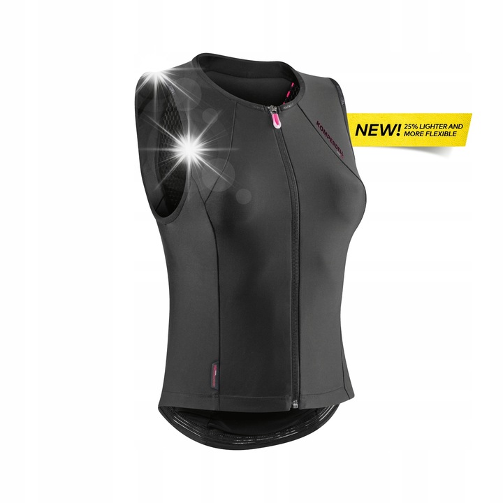 Защитна жилетка Komperdell Air Vest Light, унисекс, многослойна, гъвкава, розова/черна, L
