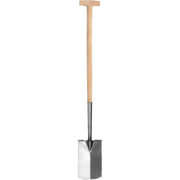 Harlet, ásó, egyenes, inox, fa nyél, 55x18x118 cm, Strend Pro Premium
