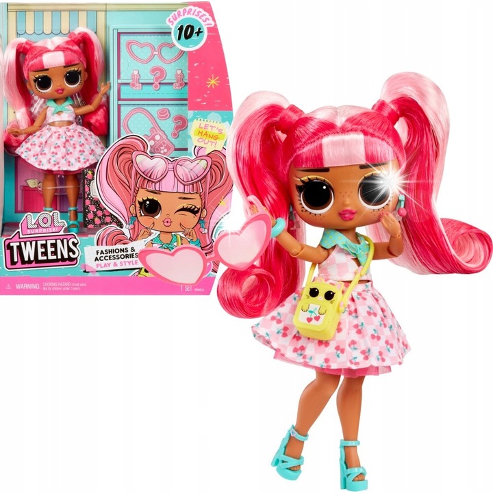 LOL Surprise Tweens Cherry B.B. babakészlet, kiegészítőkkel, 16,5 cm, többszínű