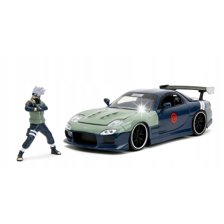 Комплект фигурки Jada Naruto, Mazda RX-7, Kakashi Hatake, 20x9x6см