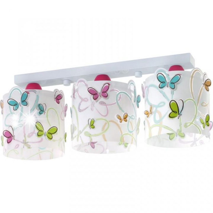 Lampa suspendata Dalber, 1xE27, multicolor, 27x30-65cm, pentru camera copii