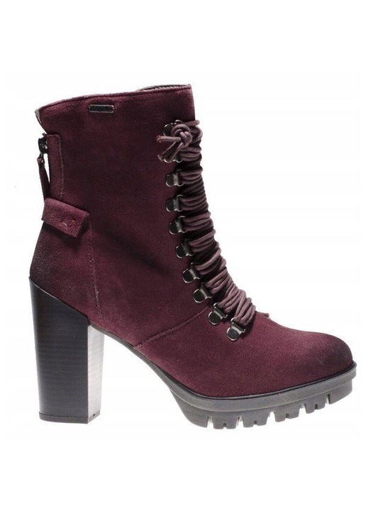 Botine dama Bugatti, mov, piele intoarsa, captusite, 39 EU