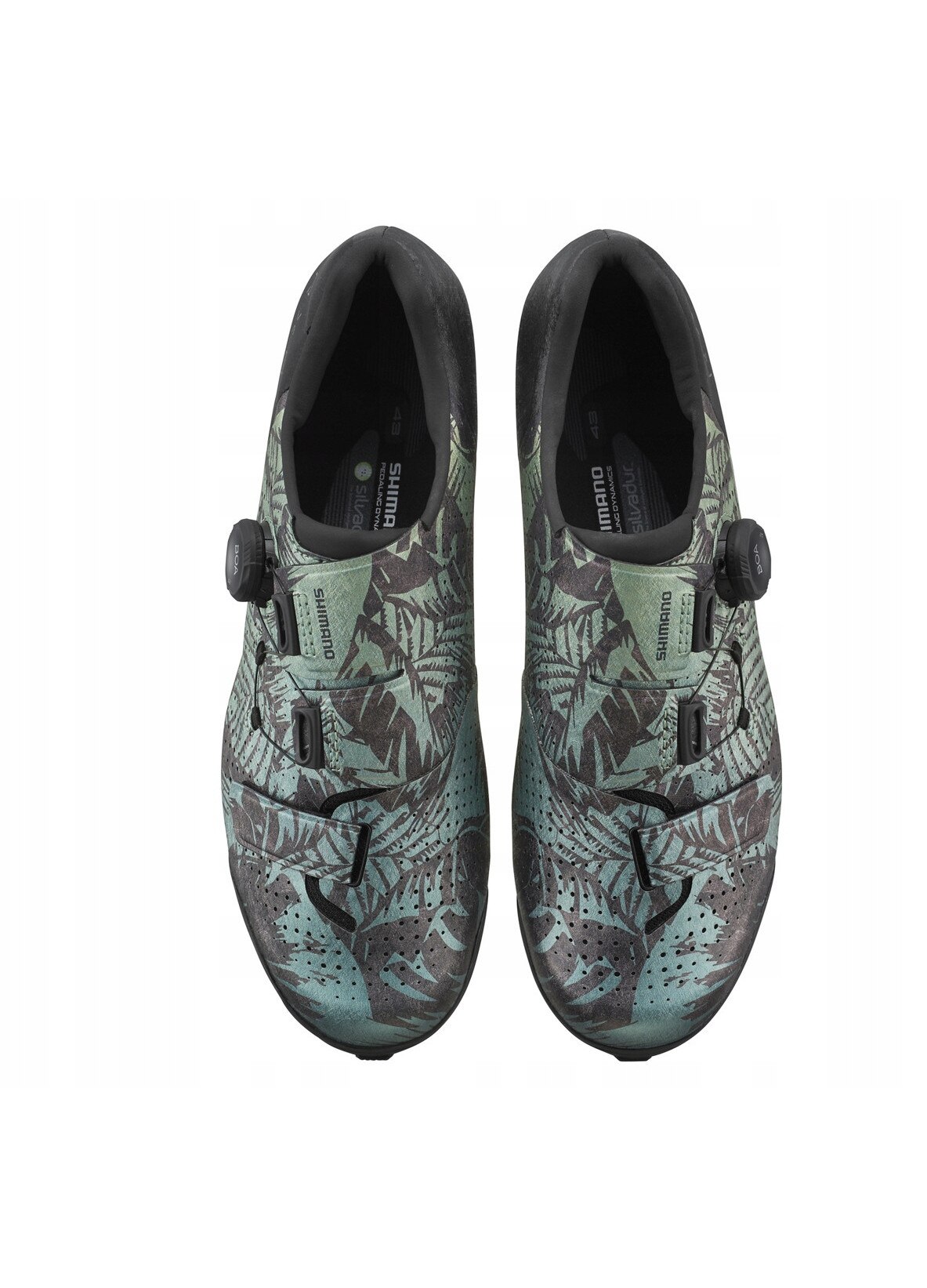 Pantofi sport barbati Shimano SH-RX801, frunze tropicale, piele