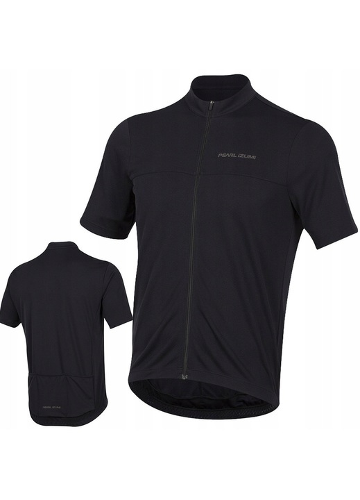 Pearl Izumi Quest kerékpáros mez, cipzárral, fekete, poliészter, rövid ujjú, hátsó zseb, M INTL