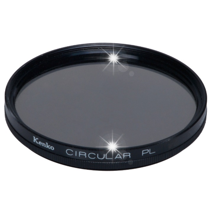 Filtru polarizator Kenko PL-CIR 58mm, pentru DSLR, dimensiune 58mm, sticla optica de inalta calitate