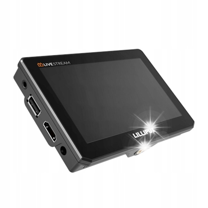 LCD монитор 5" Lilliput T5U, тъчскрийн, 1920x1080, HDMI, 400 нита, комплект със стойка и сенник