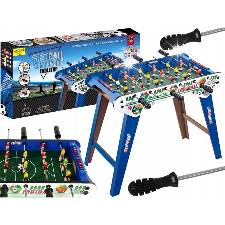 Mese foosball, Nicola Toys, set, 79,5x31,5x36cm, multicolor