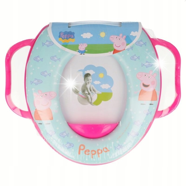 Naklada WC pentru copii Peppa Pig, 25mm x 355mm x 29mm, cu manere, oficiala