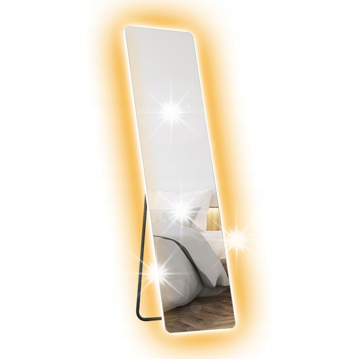 Lustru scienn cu iluminare LED, Homcom, 40x2,9x120cm, transparent, 3 temperaturi de culoare