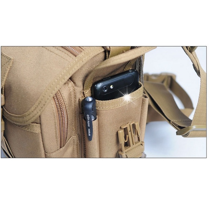 Спортна чанта DKM, 600D Nylon, водоустойчива, 30,5x12,5x22,8см, черна