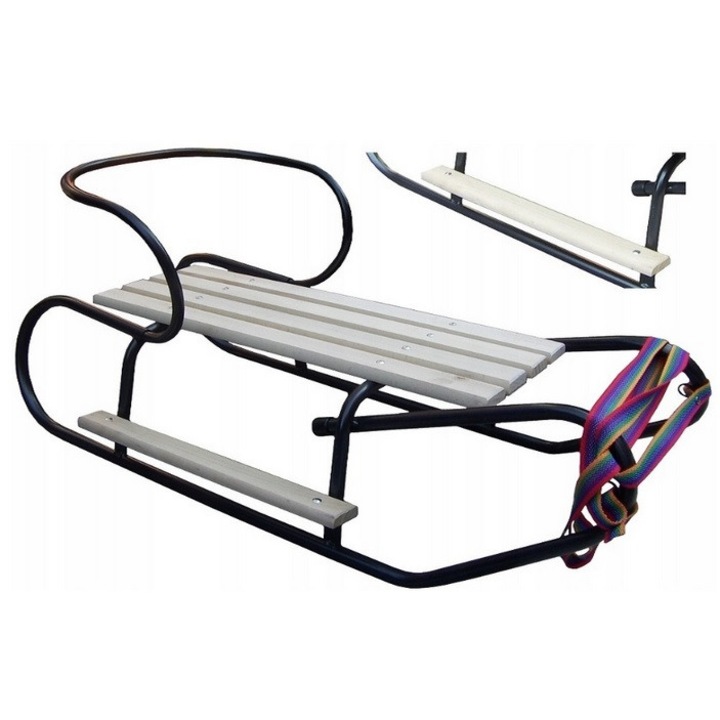 Sanie BASIC cu spatar si suporturi, granat, 89x21x44cm