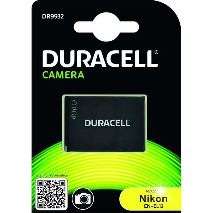 Acumulator Duracell EN-EL12, 1000mAh, Li-Ion, pentru Nikon Coolpix, set