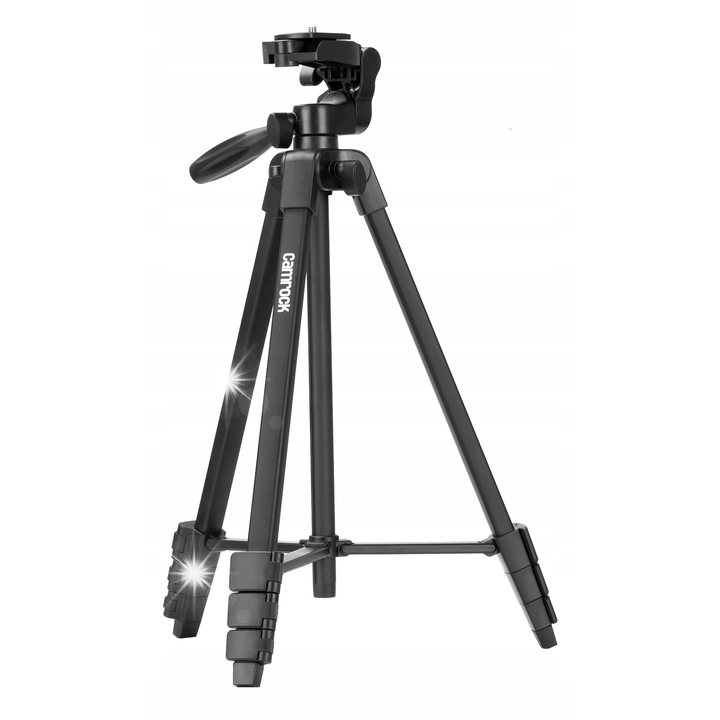 Camrock CP-530 állvány, 4 szekció, 3D fej, 44-149cm, fekete, komplett szett