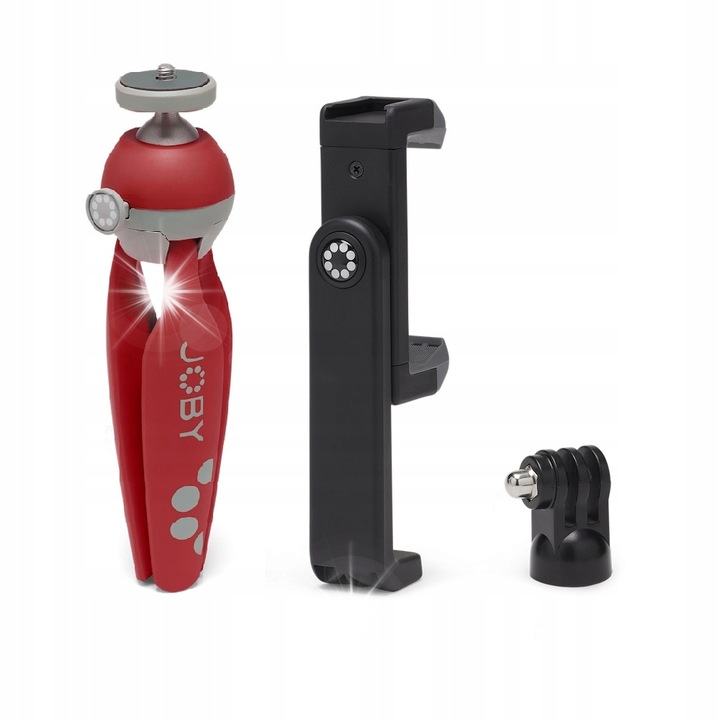 Статив Joby Handypod 2 Red Kit, мини статив, 1 кг, 18,5x13,5см, с GoPro адаптер и държач за смартфон