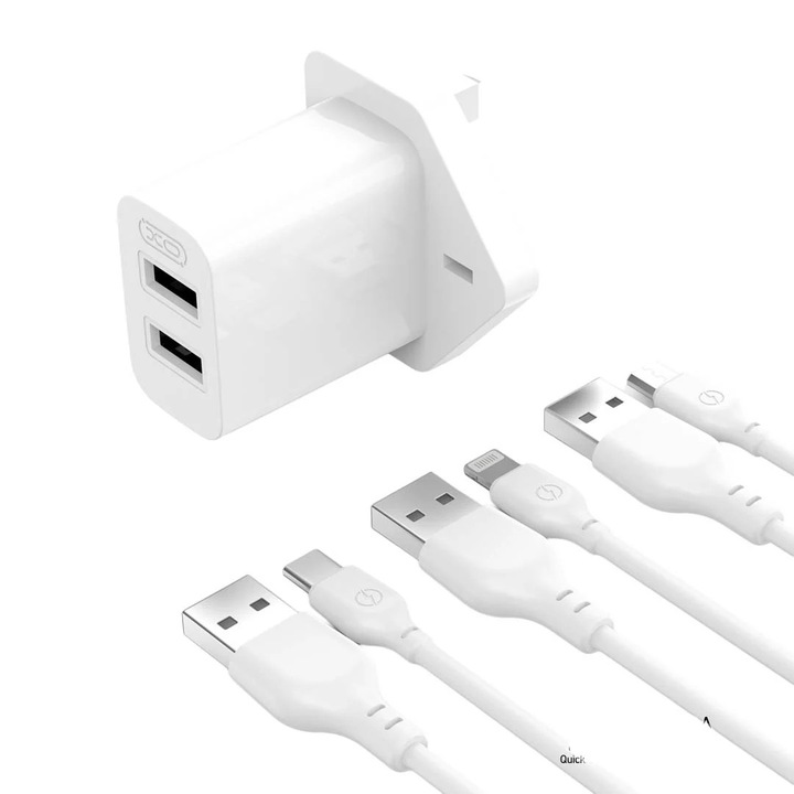 Incarcator telefon XO L109, USB-A 2.4A, cablu Type-C, 38x23,5x76,7cm