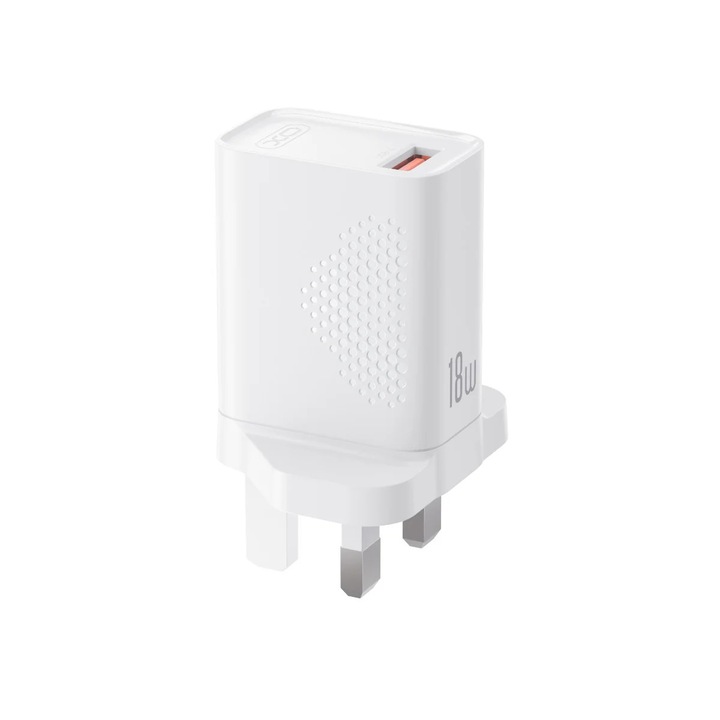 Incarcator telefon XO L159 QC 18W 1x USB-A, 110-240V, UK plug