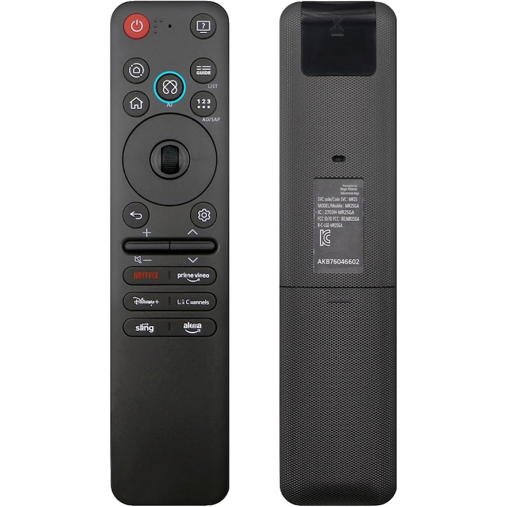 MR25GA AKB76046602 Voice Magic csere távirányító LG Smart TV OLEDC5 QNED85A OLED55B56LA modellekhez a 2025-ös Smart TV-khez