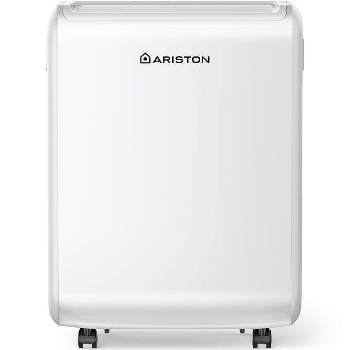 Dezumidificator Ariston DEOS EVO 12, Suprafata recomandata 25 m2, Capacitate 12l/24h, Timer, Functionare continua, 42 dB, 3 viteze, Rezervor 1.85 l, Alb