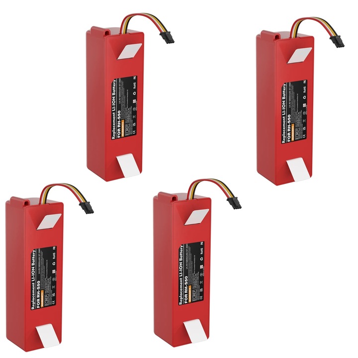 Акумулатор за робот прахосмукачка, Li-ion 14,4 V, Капацитет 6800 mAh, Съвместим със S50/S51/S55/S5/1S/S60/S65, RoHS Сертифициран, Розов