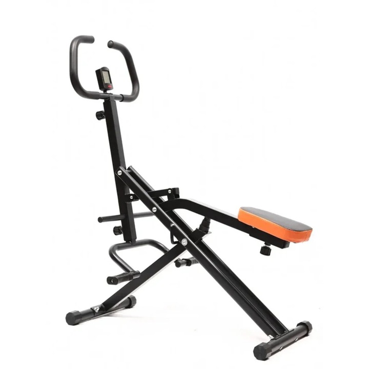 Simulator de calarie aparat de fitness, Antrenor abdomen si talie, Ecran LCD, Pliabil, Antrenament de forta