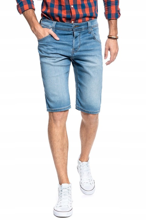 Pantaloni scurti barbati Mustang Chicago Short, slim fit, albastru, 38 EU